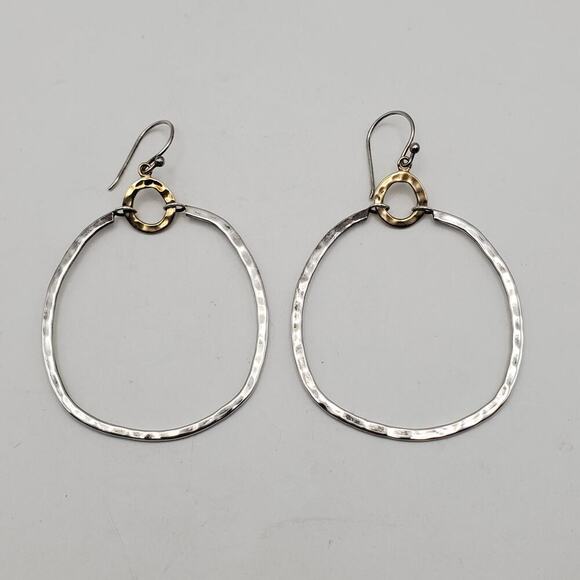 Silpada Jewelry - Silpada Hoop Dynamic Duo Drop Earrings Sterling Silvr & Brass W3148